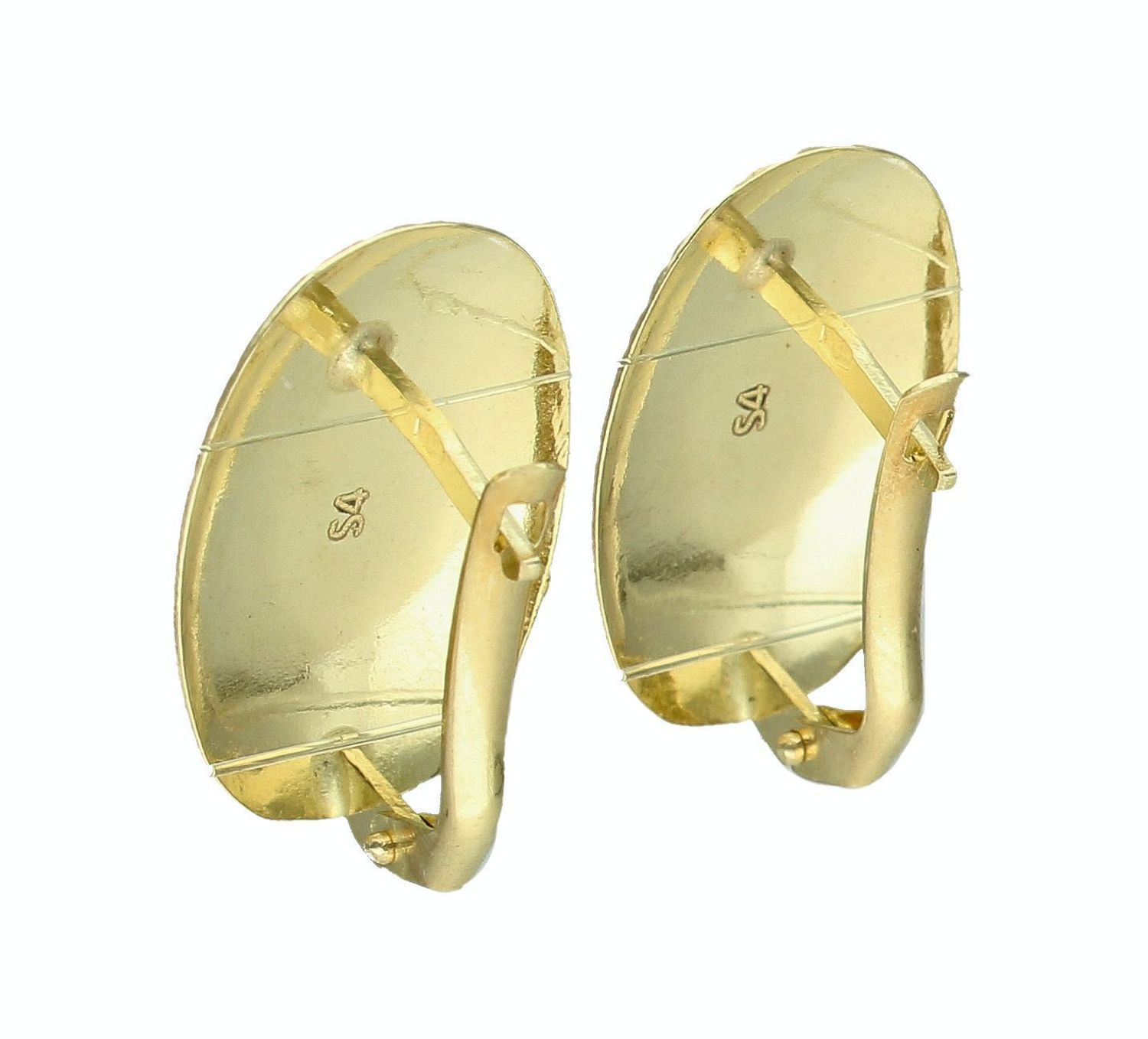 Złote kolczyki damskie 585 klasyczne owale z grawerowaniem KL 3545A (2).jpg